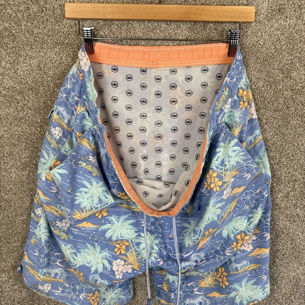 Peter Millar Seaside Collection Tropical Woodie Wagon Swim Trunks Mens Large